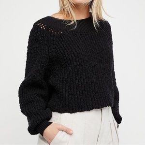 Free People Black Sweater